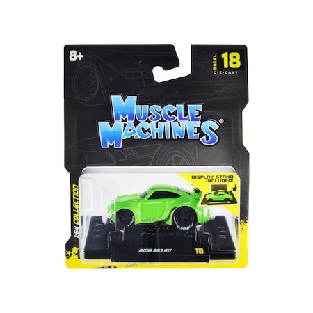 Muscle Machines RWB 911 993 Bright Green RAUH-Welt BEGRIFF 1-64 Diecast Model Car 15548GR